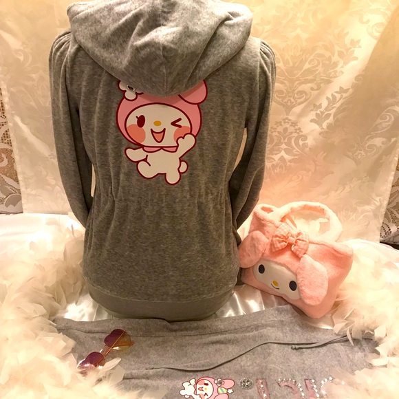 Juicy Couture Tops - Adorable vintage y2k puff sleeve tracksuit with my melody and crystals💖